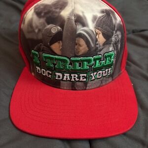 Red 'I‎ Triple Dog Dare You' Snapback Hat